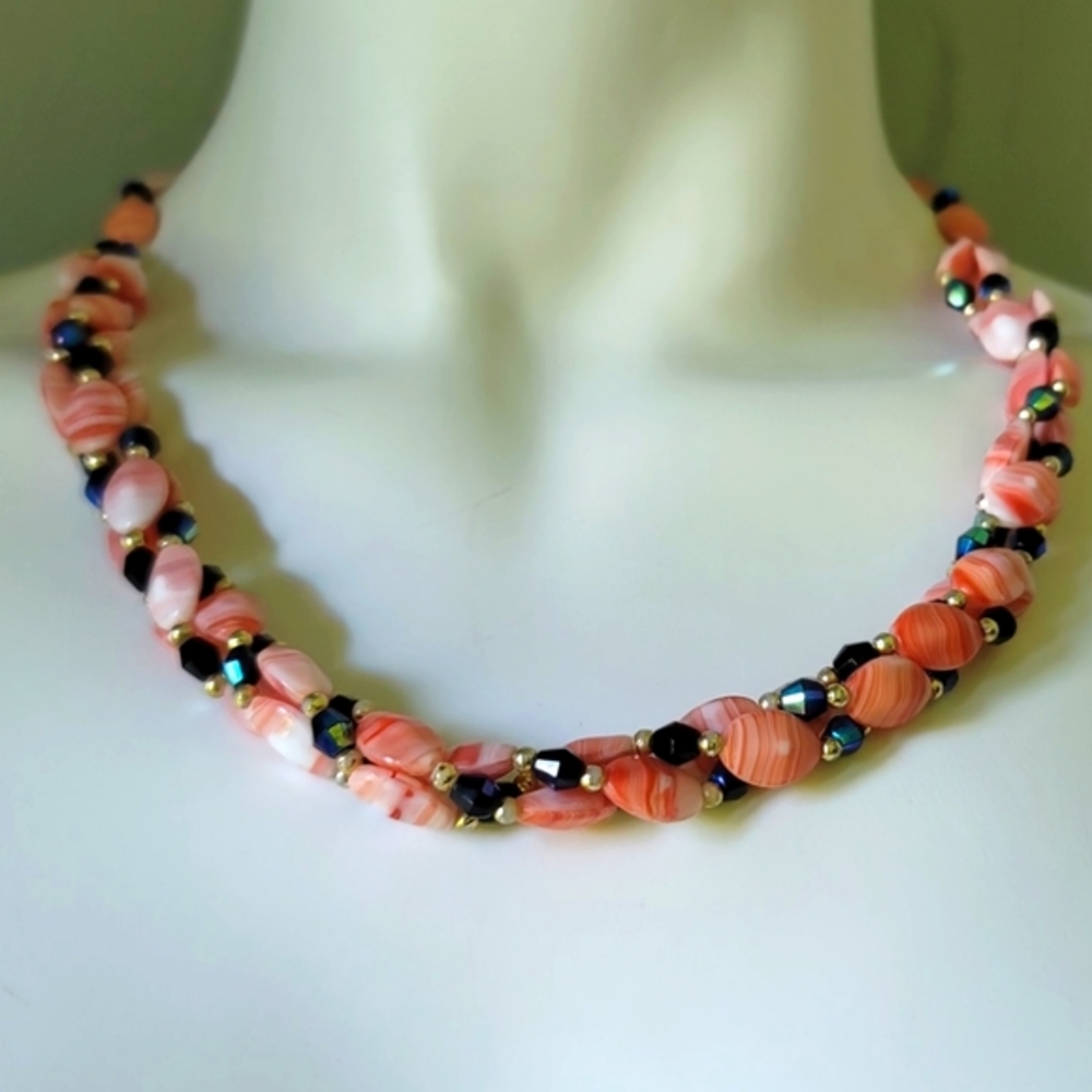 Fashion 20" Triple Bead Strand Necklace